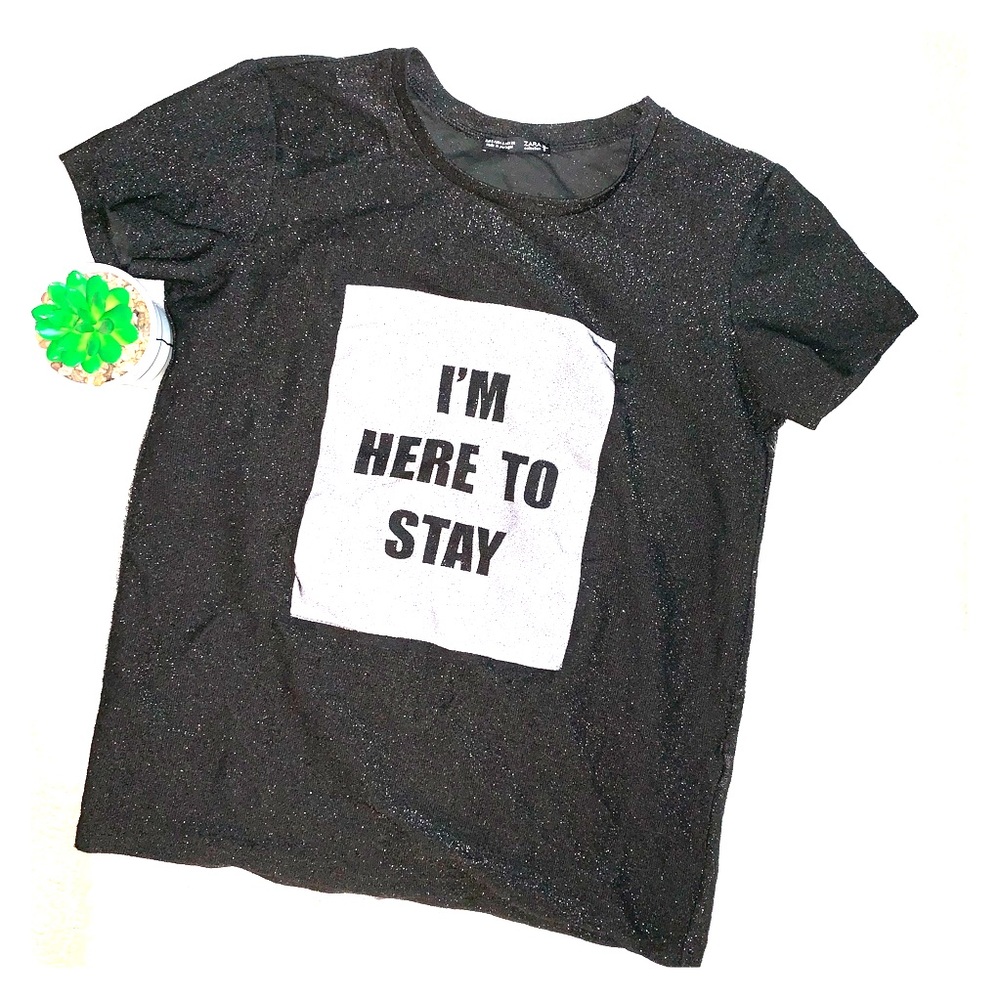 ZARA Glitter tee